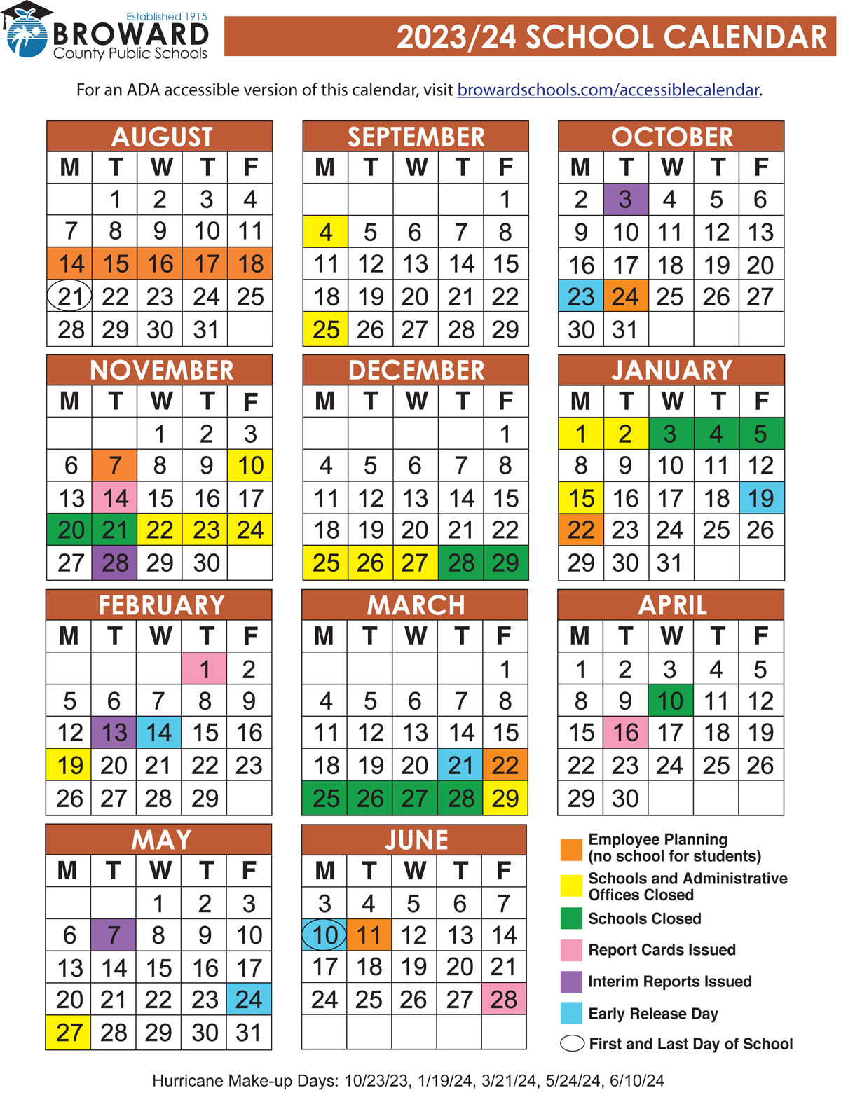 Broward County School Calendar 2023 2024 BrowardGov Broward County School Calendar 2023 2024 BrowardGov